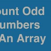 Count Odd Numbers In An Array C Programming Example