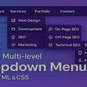 Create A Multi Level Dropdown Menu With HTML CSS Only No JavaScript