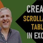 Create A Scrolling Table In Excel Excellent For Dashboards