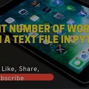 Count Number Of Words From A Text File In Python