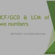 HCF GCD And LCM Of Two Numbers Python Programs For Beginners XI Computer Science IP