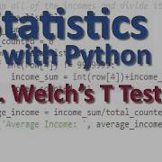 Welch S T Test With Python