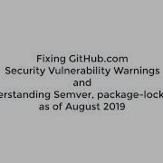 Github Security Vulnerabilities And Their Resolution