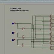 3 TO 8 DECODER Design And Simulation With Proteus