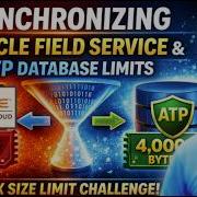 Объяснение проблемы синхронизации Oracle Field Service с ATP Ограничение 65 000 против 4 000 байт