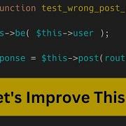 Laravel Code Review Improve PHPUnit Tests
