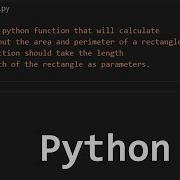 Solving Python Prompts 3 Area Perimeter Of A Rectangle