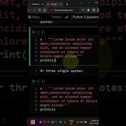 Single Line Multi Line Access Strings In Python Tamil Python Shorts