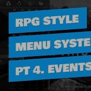 Unity RPG Inventory Menu System Events