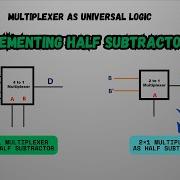 Half Subtractor Using 2 1 And 4 1 Multiplexers Multiplexer As Universal Logic