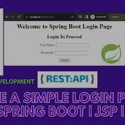 Create A Simple Login Form Application Using Spring Boot JSP Web App Development