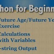 Python Calculations With Variables Future Year