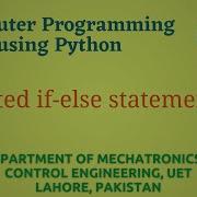 Python Programming Basics To Advanced Nested If Else Statement Lab 06 P 1