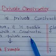 Private Constructor In Java Learn Coding