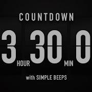 3 Hour 30 Minute Countdown Timer Flip Clock With Simple Beeps