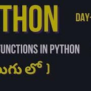 Day 10 Python Full Course In Telugu Understanding Functions In Python Ashok IT
