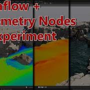 River Flow Map Generation Experiment Mantaflow Geometry Nodes UPBGE UE4 GODOT3