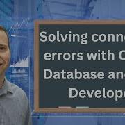 Устранение ошибок подключения с помощью Oracle Database и SQL Developer