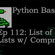 Python Basics List Of Lists Comprehension