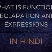What Is Function Declaration And Expressions In Javascript HINDI