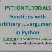 Python Tutorials Functions In Python Python Function With An Arbitrary Number Of Arguments