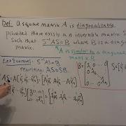 Linear Algebra Diagonalization Full Lecture