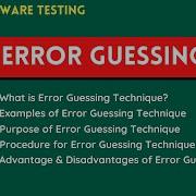 Manual Testing Tutorial For Beginners Error Guessing In Software Testing Error Guessing Technique