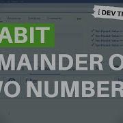 DevTips Daily Edabit JavaScript Coding Challenge Remainder Of Two Numbers