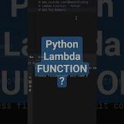 Python Lambda Function