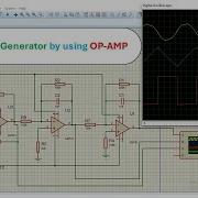 Function Generator Using OP AMP Sine Triangular And Square Wave Generator Proteus Simulation