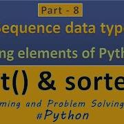 8 OLevel ALevel Python Sort Sorted Sequence Data Type Ordering Elements In Hindi
