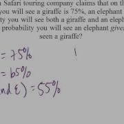 Solution Safari Example Conditional Probability