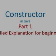 Constructor In Java Part 1