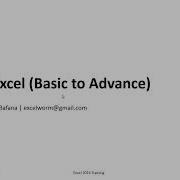Excel Training Module 2