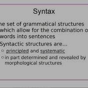 LING 101 UNM Syntax Intro