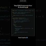 Stop Child Components From Re Rendering In React Shorts Coding Reactjs Frontend