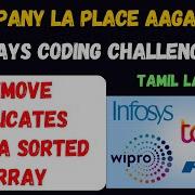 Remove Duplicates From A Sorted Array In Tamil Coding Round Java LeetCode 26 TCS Wipro Etc
