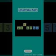 Insertion Sort Animation Video Algorithm Insertion Sorting DSA Way2Future