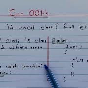C Local Class Learn Coding