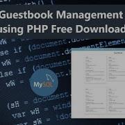 Simple Guestbook Management System In PHP Free Source Code