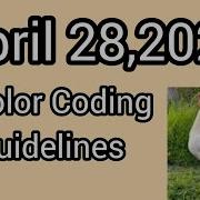 April 28 2026 Color Coding Guidelines