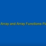 PHP Arrays And Array Functions Part 2