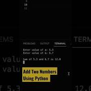 Python Program To Add Two Numbers Shorts Coding Programming