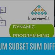 Minimum Subset Sum Difference Interviewbit