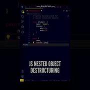 JavaScript Nested Destructuring For Objects With Nested Structures Shorts Javascript Coding