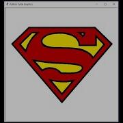 Better Superman Logo Python Turtle Graphics Drawing