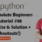 Python Exercise 8 Solution Tips Python Tutorials For Absolute Beginners In Hindi 88