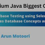 Database Testing Using Selenium Automation Includes Database Concepts And SQL