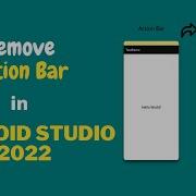 How To Remove Action Bar In Android Studio Kotlin Android Tutorials For Beginners