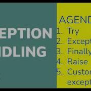 Python Exception Handling Demo In Tamil Try Except Finally Raise And Custom Exception Examples